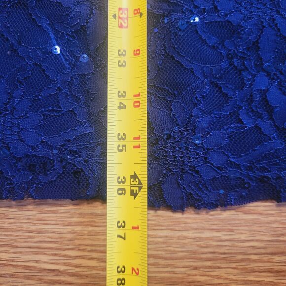 Ralph Lauren Women's Formal Dress Size 12 Navy Blue Sequins Cowl Neck New W Tags - Picture 13 of 16